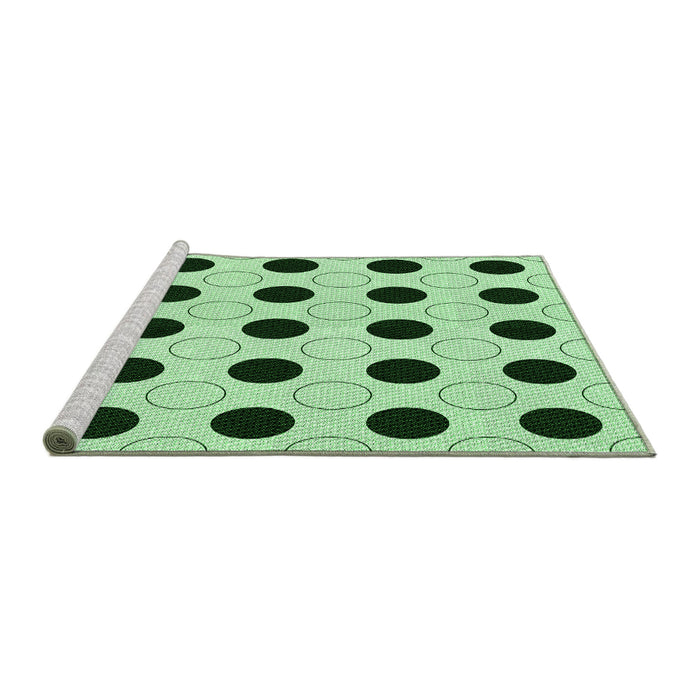 Sideview of Machine Washable Transitional Mint Green Rug, wshpat404grn