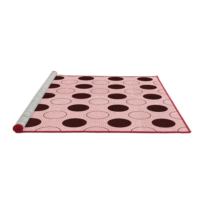 Sideview of Machine Washable Transitional Light Rose Pink Rug, wshpat404rd