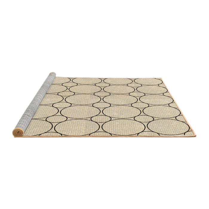 Sideview of Machine Washable Transitional Moccasin Beige Rug, wshpat405brn