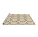 Sideview of Machine Washable Transitional Moccasin Beige Rug, wshpat405brn