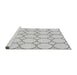 Sideview of Machine Washable Transitional Platinum Gray Rug, wshpat405gry