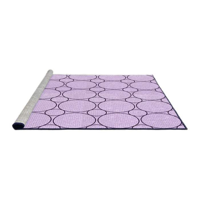 Sideview of Machine Washable Transitional Orchid Purple Rug, wshpat405pur