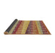 Thickness of Patterned Yellow Orange Rug, pat406brn