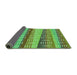 Thickness of Patterned Green Rug, pat406grn