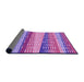 Thickness of Patterned Violet Purple Rug, pat406pur