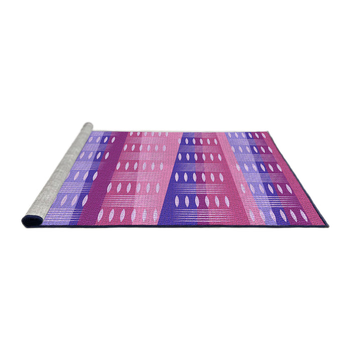 Sideview of Machine Washable Transitional Violet Purple Rug, wshpat406pur