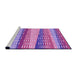 Sideview of Machine Washable Transitional Violet Purple Rug, wshpat406pur