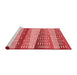 Sideview of Machine Washable Transitional Red Rug, wshpat406rd