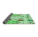 Thickness of Patterned Green Rug, pat408grn