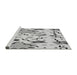 Sideview of Machine Washable Transitional Platinum Gray Rug, wshpat408gry