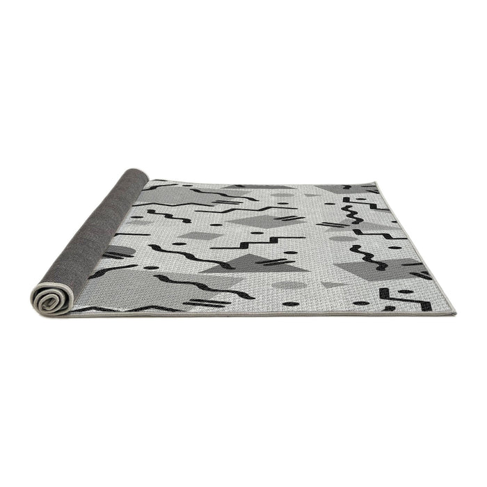 Thickness of Patterned Platinum Gray Rug, pat408gry