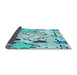 Thickness of Patterned Glacial Blue Ice Blue Rug, pat408lblu