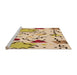 Sideview of Machine Washable Transitional Khaki Gold Rug, wshpat408org