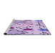 Sideview of Machine Washable Transitional Periwinkle Pink Rug, wshpat408pur