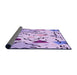 Thickness of Patterned Periwinkle Pink Rug, pat408pur