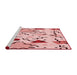 Sideview of Machine Washable Transitional Red Rug, wshpat408rd