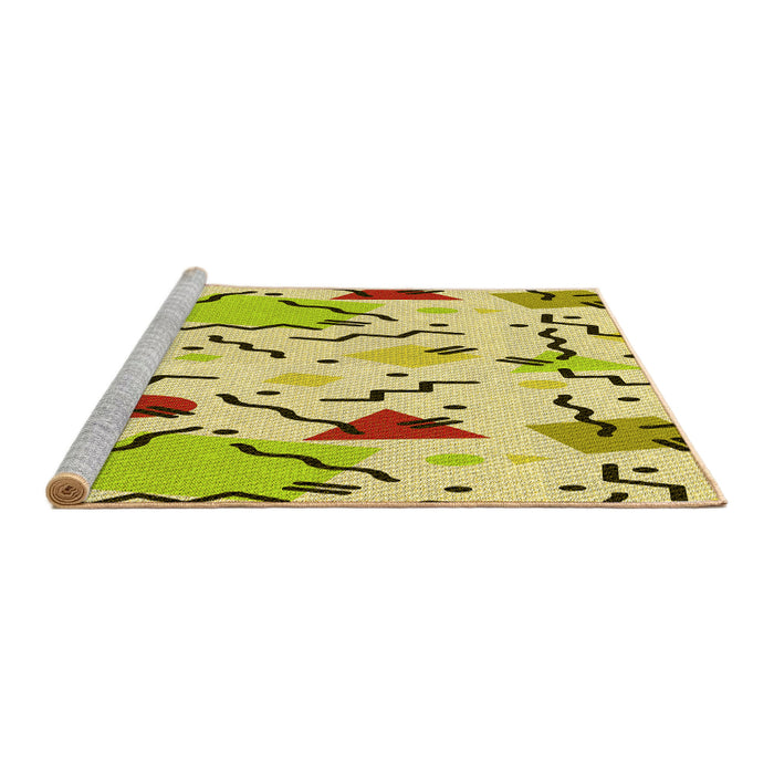 Sideview of Machine Washable Transitional Dark Golden Brown Rug, wshpat408yw