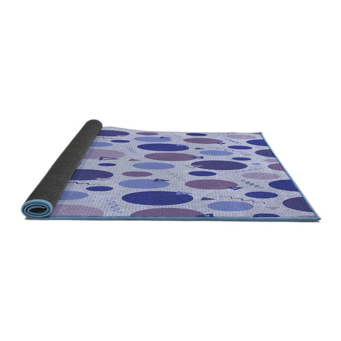 Thickness of Patterned Periwinkle Purple Rug, pat409blu