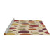 Sideview of Machine Washable Transitional Khaki Gold Rug, wshpat409brn