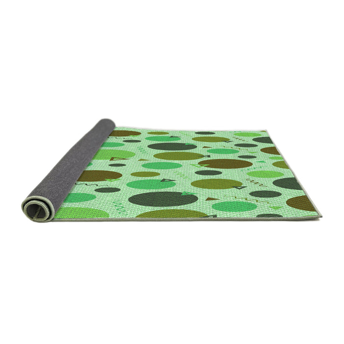 Thickness of Patterned Green Rug, pat409grn