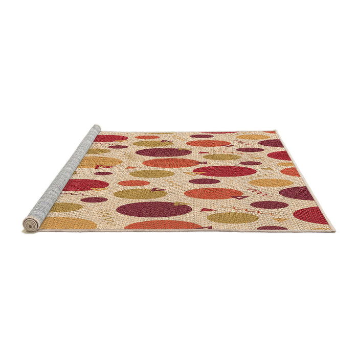 Sideview of Machine Washable Transitional Red Rug, wshpat409org