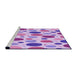 Sideview of Machine Washable Transitional Blossom Pink Rug, wshpat409pur