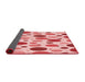 Thickness of Patterned Deep Rose Pink Rug, pat409rd