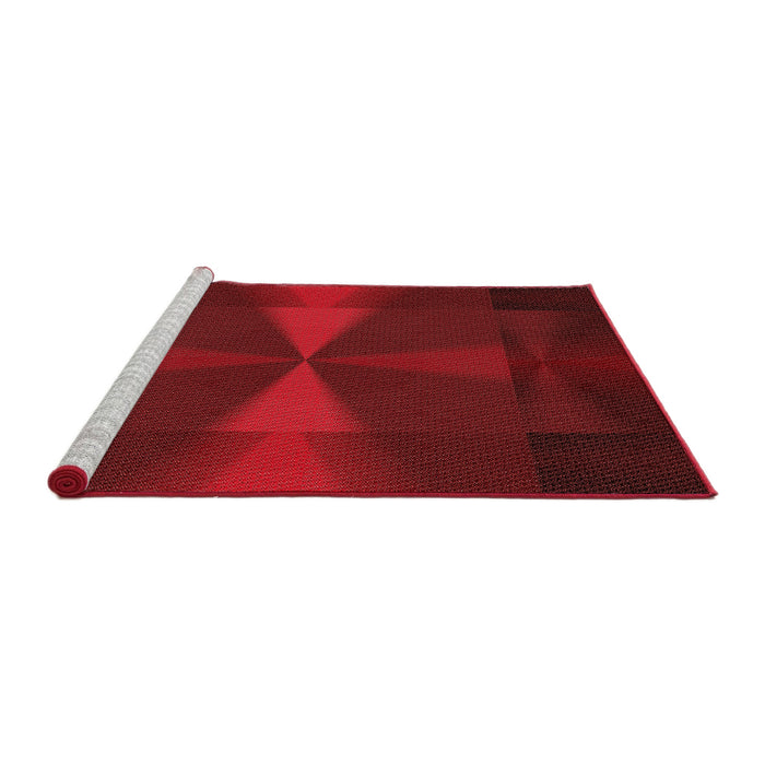 Machine Washable Transitional Maroon Red Rug in a Bedroom, wshpat41rd