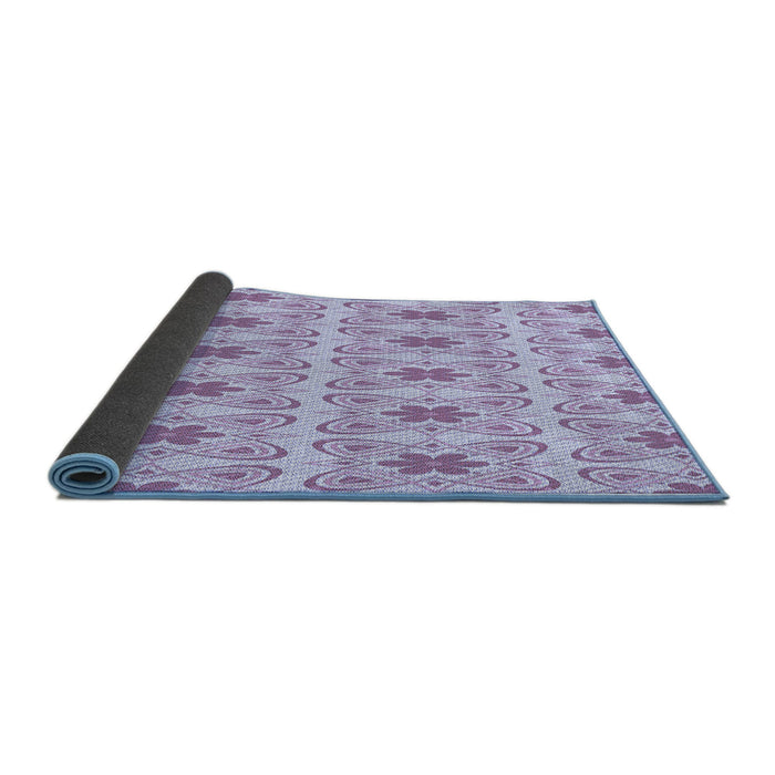 Thickness of Patterned Lilac Purple Rug, pat410blu
