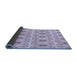 Thickness of Patterned Lilac Purple Rug, pat410blu