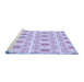 Sideview of Machine Washable Transitional Lilac Purple Rug, wshpat410blu