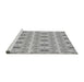 Sideview of Machine Washable Transitional Gray Rug, wshpat410gry