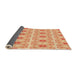 Thickness of Patterned Orange Red Orange Rug, pat410org