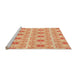 Sideview of Machine Washable Transitional Orange Red Orange Rug, wshpat410org