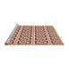 Sideview of Machine Washable Transitional Red Rug, wshpat411brn