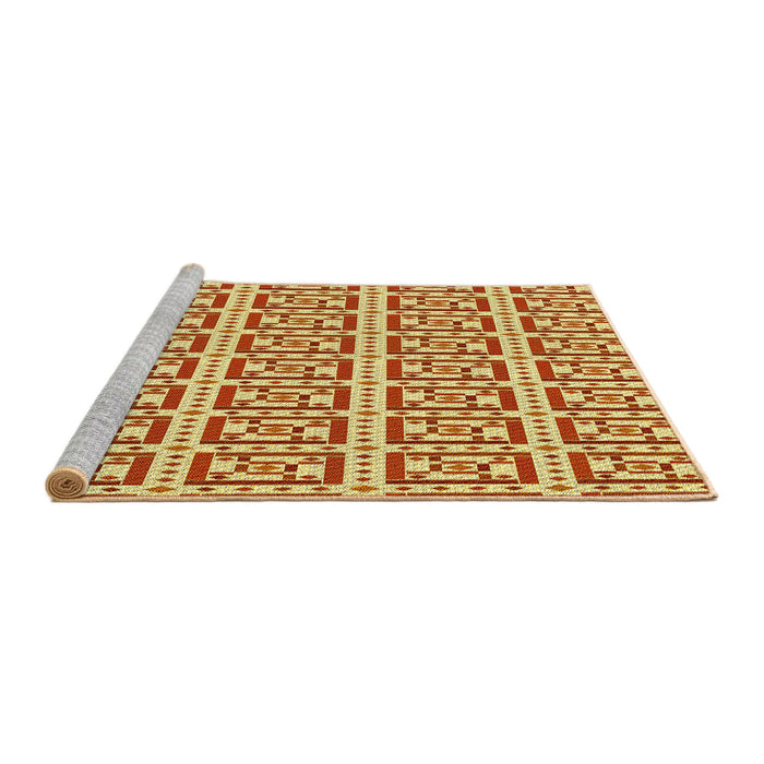 Sideview of Machine Washable Transitional Scarlet Red Rug, wshpat411yw