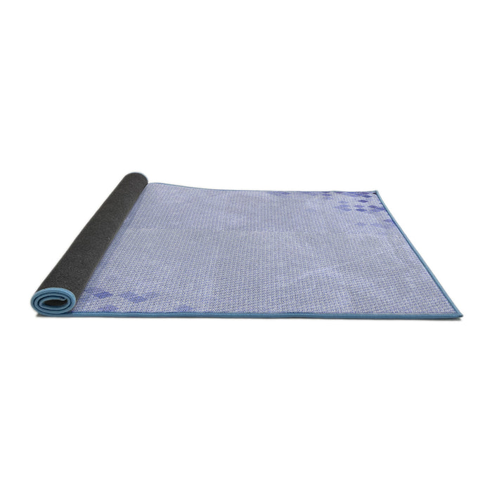 Thickness of Patterned Lavender Blue Rug, pat412blu