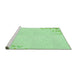 Sideview of Machine Washable Transitional Mint Green Rug, wshpat412grn