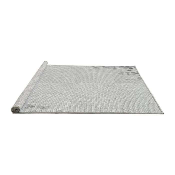 Sideview of Machine Washable Transitional Cloud Gray Rug, wshpat412gry