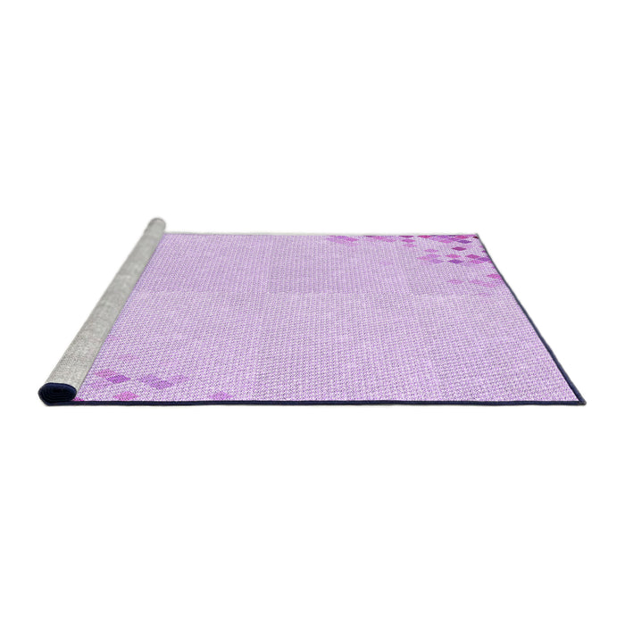 Sideview of Machine Washable Transitional Violet Purple Rug, wshpat412pur