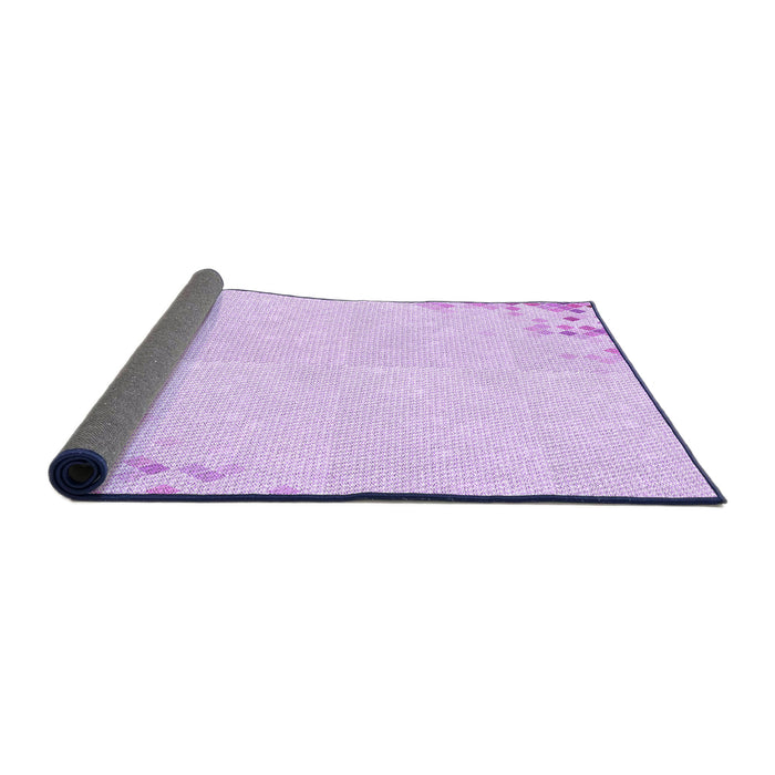 Thickness of Patterned Violet Purple Rug, pat412pur