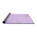 Thickness of Patterned Violet Purple Rug, pat412pur