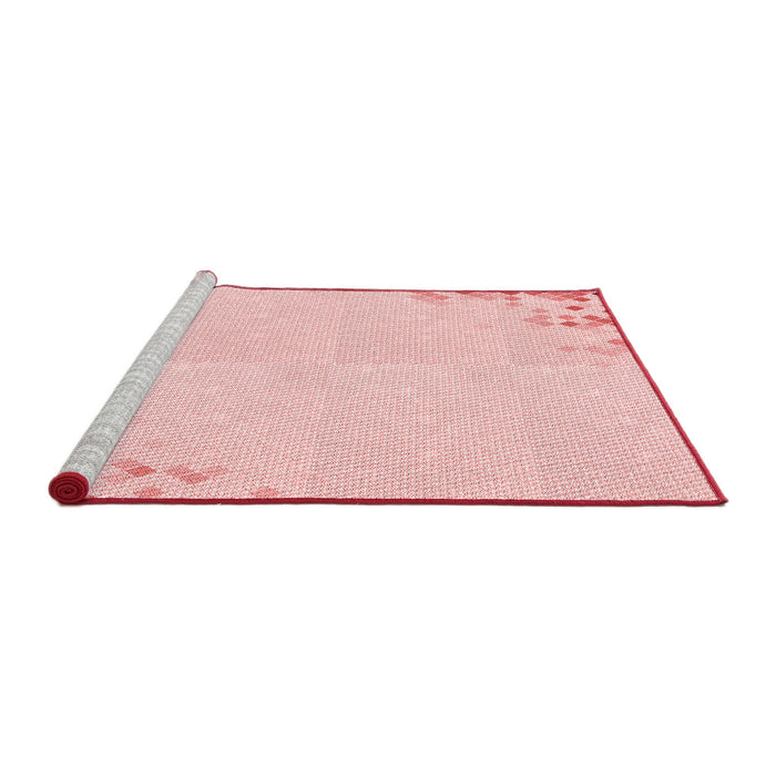 Sideview of Machine Washable Transitional Light Coral Pink Rug, wshpat412rd