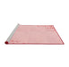 Sideview of Machine Washable Transitional Light Coral Pink Rug, wshpat412rd