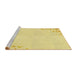 Sideview of Machine Washable Transitional Sun Yellow Rug, wshpat412yw