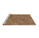 Sideview of Machine Washable Transitional Caramel Brown Rug, wshpat413brn