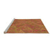 Sideview of Machine Washable Transitional Orange Rug, wshpat413org