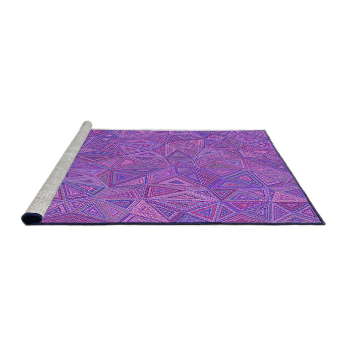 Sideview of Machine Washable Transitional Purple Rug, wshpat413pur