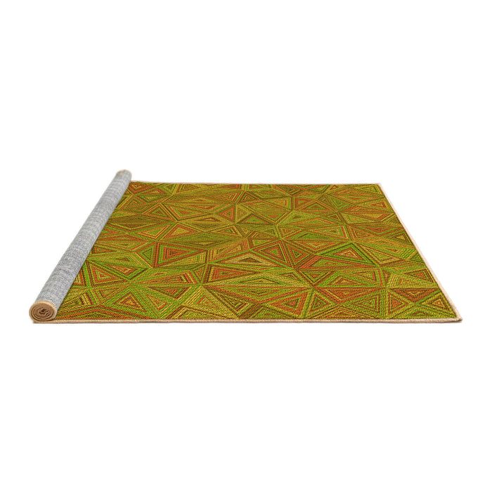 Sideview of Machine Washable Transitional Mahogany Brown Rug, wshpat413yw