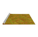 Sideview of Machine Washable Transitional Mahogany Brown Rug, wshpat413yw